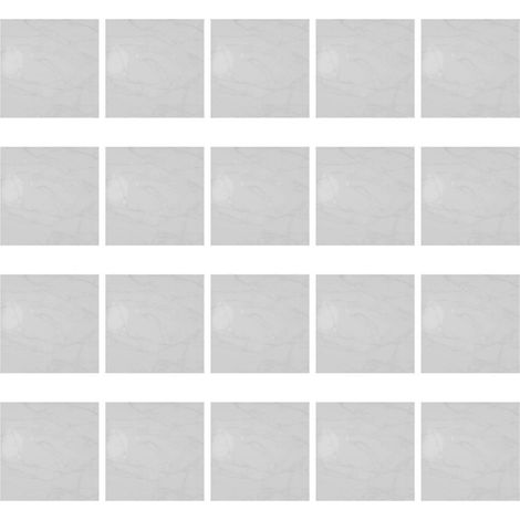 Lot de 20 stickers muraux/sol 3D étanches en PVC, 10 x 10 cm, à poser en diagonale. Décoration murale, ameublement, salle de bain et sol. (1/5)