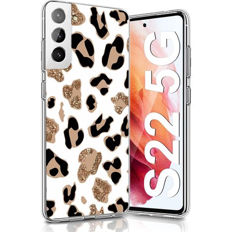 CUSTODIA IN SILICONE PER SAMSUNG GALAXY S22 MODELLO ANIMALE LEOPARDO SM-S901 (1/5)