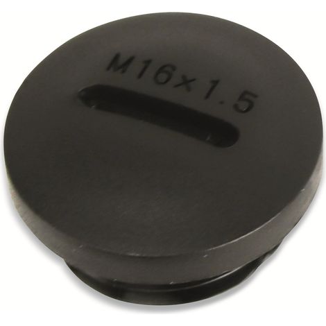 Bouchon fileté KSS, métrique, M16, noir
