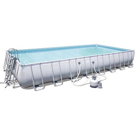 PISCINA RIGIDA Fuori terra Rettangolare Power STEEL 956x488x132H Bestway 56623 (1/4)