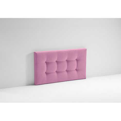 EVERGREENWEB Testata Letto Singolo imbottita Chester Struttura in legno, tessuto Sfoderabile idrorepellente|Testiera in Tessuto Antimacchia per letto 80x190, Testata letto muro | Rosa (1/2)