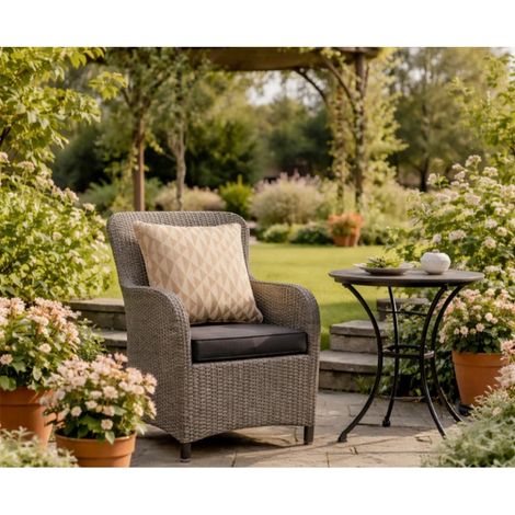 Outdoor Scatter Cushion (Pack of 4) - L45 x W45 cm - Beige Diamond