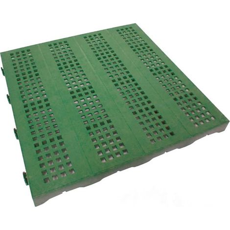Piastrella di Plastica Singola da Esterno e Giardino 40 x 40 cm Forata