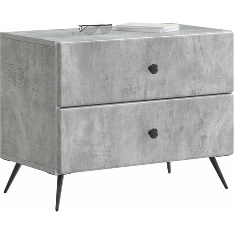Maison Exclusive - Nachttisch Betongrau 62 x 34,5 x 47,5 cm Holzw