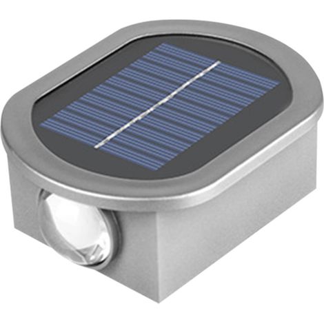 Lanterne Solaire Murale Haut-Bas - Éclairage Extérieur IP65 - Pour Jardin, Porche, Cour, Balcon - 10 x 7,1 x 3,5 cm - 1 Pièce (1/5)