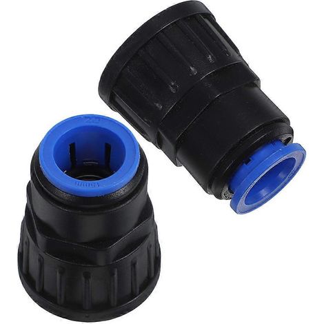 Raccord rapide pour tuyau d'arrosage noir en POM pour une utilisation facile (lot de 2) - Durable et universel (1/5)