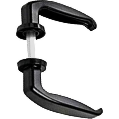Poignée pour portail grain noir 25x80 mm – Zamak peint – Grain latéral – Cadre 8x25/80 mm pour usage intensif – Comunello