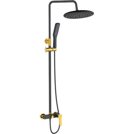Colonne de douche Alanis Black Gold avec robinet (1/4)