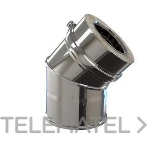 ROS codo 45º 250 doble pared 2700325 ros , Codo 45º 250 Doble Pared 2700325 de la marca Ros Chimney.