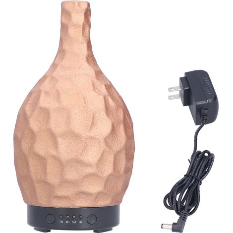 Diffuseur d'huiles essentielles ultrasonique effet bois, céramique, programmateur, pour maison, prise US 100‑240V (1/5)