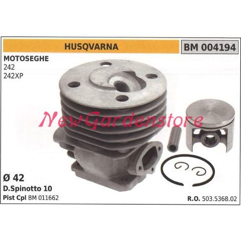 Cilindro pistone segmenti HUSQVARNA motore motosega 242 242XP 004194
