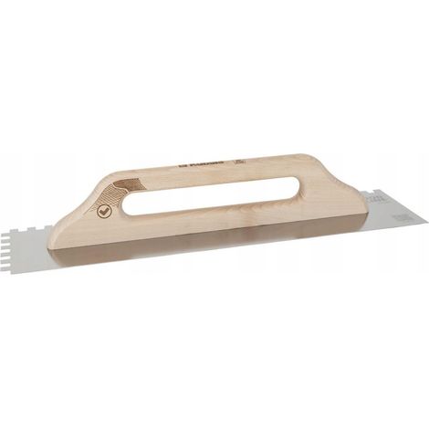 KUBALA WOOD LINE 5410 Edelstahlkelle mit 8-mm-Zahnungen 130 x 480 mm