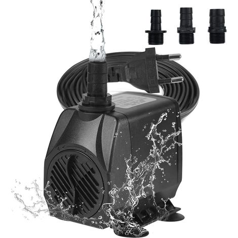 1 Pompe Aquarium, Débit 2500L/H, Hauteur 2,5M, Pour Fontaine Extérieur Et Bassin (1/5)