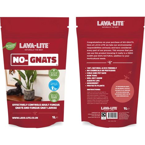 Jardinion Trauermücken bekämpfen, Lavagranulat, 100% natürlich, Pflanzgranulat gegen kleine Fliegen in Blumenerde - 1 Liter