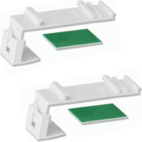 2 pièces, supports de fixation pour stores enrouleurs, sans perçage, adaptés au remplacement des tringles de stores enrouleurs. (1/5)