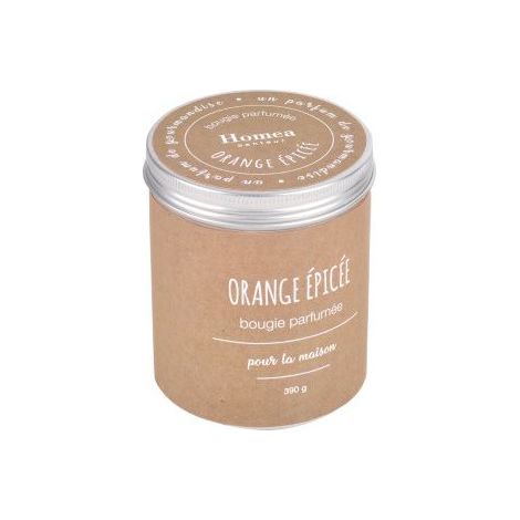 Bougie Parfumée "Pot Kraft" 10cm Orange Épicée