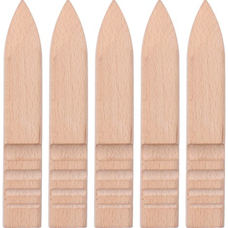 Lot de 5 burins à bord en hêtre pour polir et lisser cuir outil artisanat main pour bricolage (1/5)