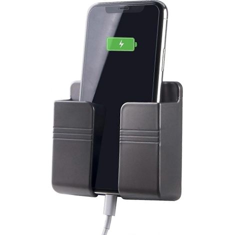 Boîte de rangement multifonctionnelle pour smartphones, support adhésif innovant à large compatibilité, installation facile pour votre confort dans n'importe quelle pièce (1/4)