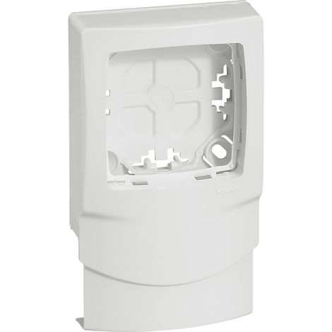 Legrand – Cadre simple pour appareillage saillie – Pour moulures 12,5mm – Montage vertical/horizontal – Fixation par vis pour installation durable