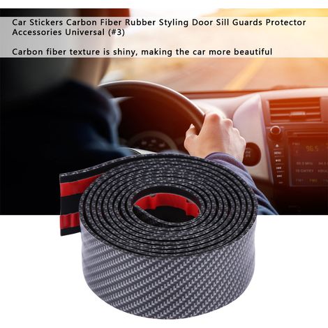 Ruban adhésif caoutchouc fibre carbone pour habillage et protection seuil de porte véhicule universel 5 x 250 cm (1/5)