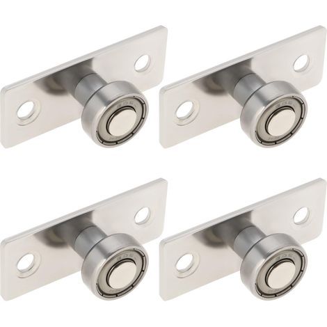 Metallene Bodenführung für Schiebetüren mit Kugellagerrolle, 4 Stück (1/5)
