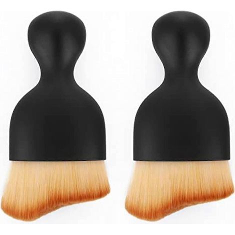Brosse douce de nettoyage intérieur de voiture - Lot de 2 brosses de nettoyage avec poils doux pour tableau de bord et grilles d'aération - Nettoyage facile des espaces. (1/5)