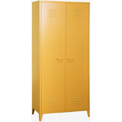 Sklum – Armoire casier 2 portes en acier – Finition peinture poudre mate – Organisation intérieure optimisée – Style industriel rétro (1/5)