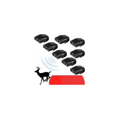 8 Dispositifs de Voiture d'Animal Avertissement de Cerf Dispositifs de Cerf à Double Construction, Sifflet de Corne d'Alerte(Noir) (1/5)