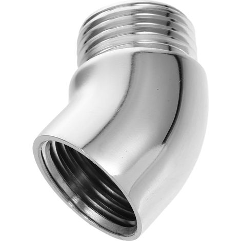 Adaptateur de Coude de Bain 135° en Cuivre Argenté Raccord Pivotant, Installation Facile, Finition Soignée, Usage Polyvalent pour Raccordement et Maintien Solide (1/5)