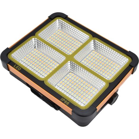 Solarbetriebene LED-Arbeitsleuchte, wiederaufladbar, 4 Modi, 1000 W, wasserdicht, tragbar, ideal für Outdoor-Aktivitäten wie Camping (1/5)