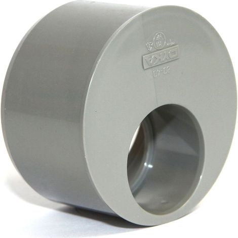 Tampon de réduction PVC ø 100 X 40 – Raccord de robinetterie – Filetage entrée 1" – Fixation par collerette – Norme NF EN 1329-1 – Dyka