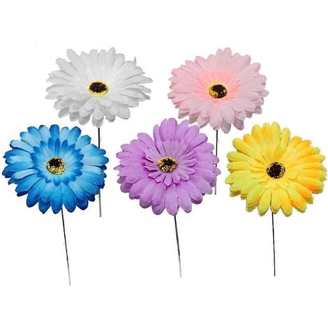 Stück künstliche afrikanische Chrysanthemen-Gartenstecker aus Metall