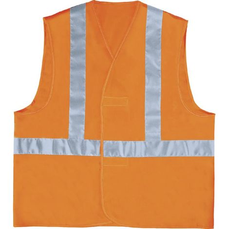 GILET DELTA PLUS HAUTE VISIBILITÉ POLYESTER ORANGE FLUO- MONTAGE BAUDRIER - GILP4OR0 58/60 (2XL)
