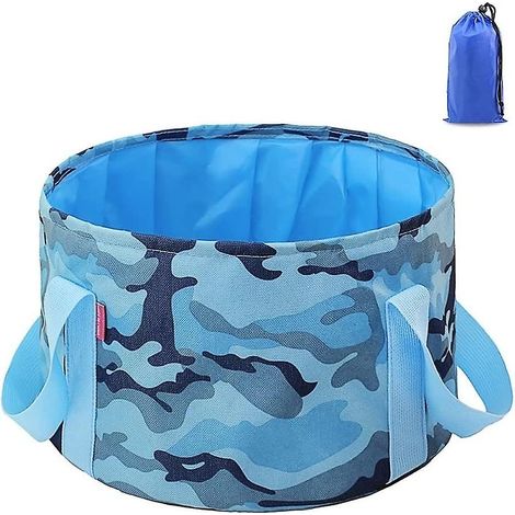 Seau pliable et portable de 15 L pour les activités de plein air, la pêche et le camping (1/5)