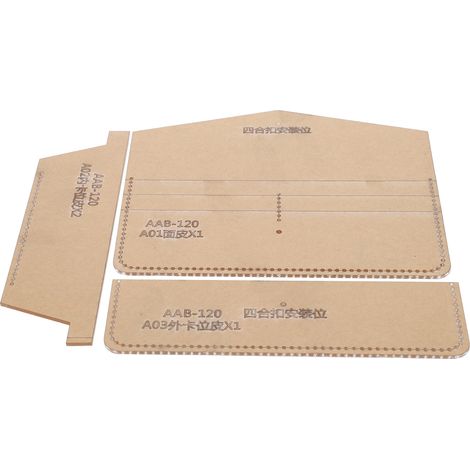 Gabarit de découpe en cuir acrylique pour portefeuille long, modèle et outil de bricolage pour sacs (1/5)
