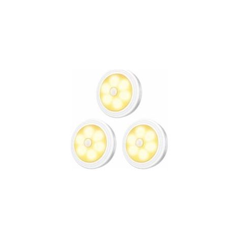 LED-Schrankleuchten, 3er-Set, Nachtlicht, LED-Leuchten mit Bewegungsmelder und Magnetfuß für Küchentreppen-Vitrinen (batteriebetrieben) - Crezuo (1/4)