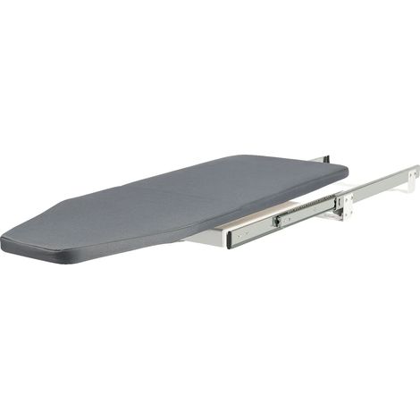 Table à repasser pliante, design rétractable, construction durable, gris (1/2)