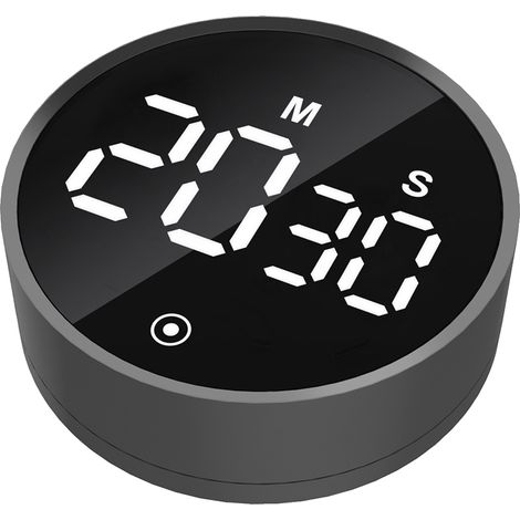 Minuteur à compte à rebours, compteur magnétique, calculatrice numérique, volume et luminosité réglables, grand écran LED, rotation avec fonction chronomètre, mode silencieux pour la cuisine. (1/5)