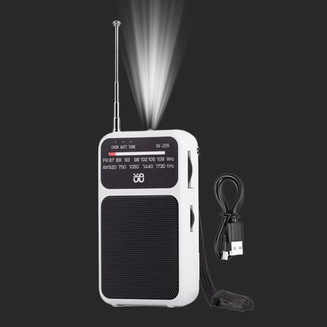 Radio Portable - à Piles,Équipement de Survie Compact 800mAh pour (1/5)