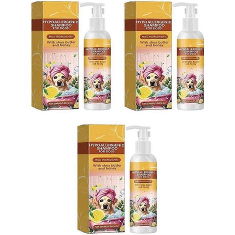 Shampoing doux pour animaux de compagnie, soin de la peau et du pelage, fournitures de toilettage pour chien et chat. (1/4)