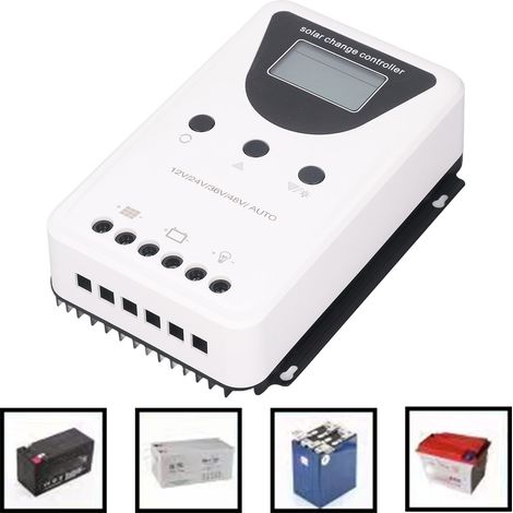 12V/24V/36V/48V DC Solar-Laderegler, automatische Erkennung, PWM, LCD-Anzeige, Laderegler für 60A Solarmodule (1/5)