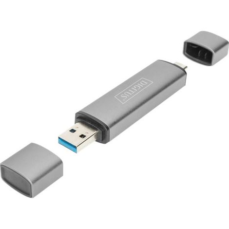 Digitus DA-70886 lector de tarjeta USB 3.2 Gen 1 (3.1 Gen 1) Type-A/Type-C Aluminio (1/5)