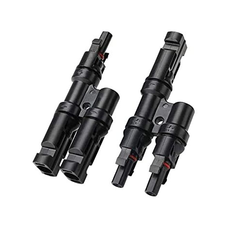 2x Y Stecker Männlich/Weiblich – Solar Photovoltaik Steckverbinder, T-Typ Solarstecker für Solarpanel Kabel (1Y2) Solar- & PV-Montagesysteme
