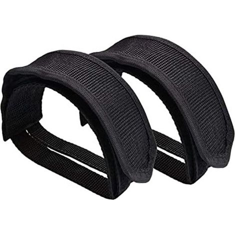 paires de sangles de pédale vélo ajustables universelles, clips d'orteils noirs pour vélos de route et VTT (1/5)