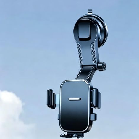 Support de téléphone à ventouse pour tableau de bord de voiture - Support universel pour smartphone - Noir (1/5)