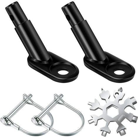 Sets Fahrradanhängerkupplungsverbinder aus Eisen, Fahrradanhängerkupplungsadapter, Montagekupplung mit 18-in-1-Multitool-Schneeflocke (1/5)