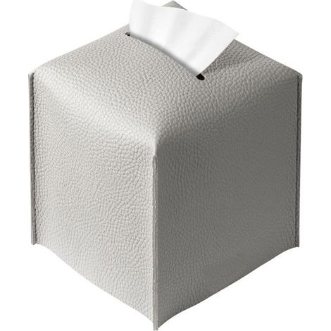 royaluxe - Boîte à mouchoirs grise, carrée de 131313 cm, organiseur de boîte à mouchoirs décoratif en cuir PU. (1/5)