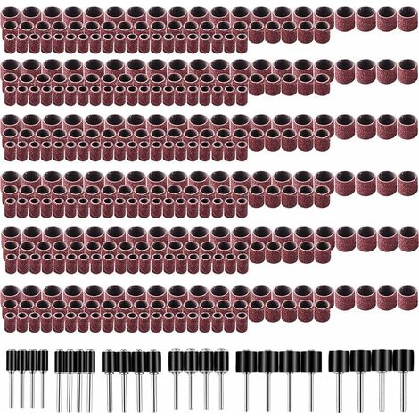Juego de tambor de lijado que incluye 360 ​​bandas de lijado y 24 mandriles de tambor para herramientas rotativas Dremel. (1/5)