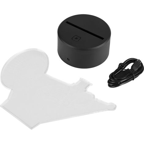 Lampe de bureau LED avec motif trompette 3D, 7 couleurs, interrupteur tactile, veilleuse décorative pour chambre et fête (1/5)