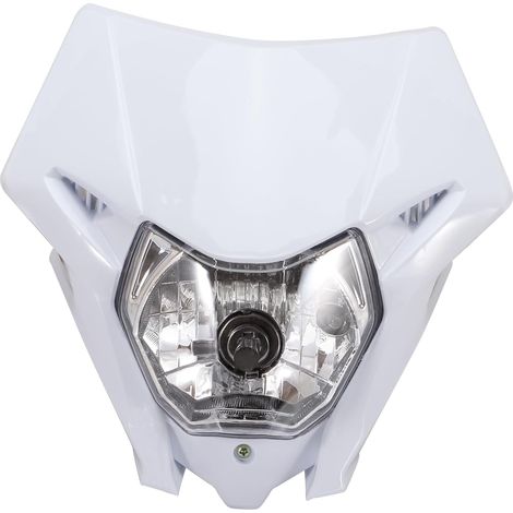 Weiße 12-Ventil 35W HS1 Offroad-Motorrad-Superbike-Scheinwerfer-Blinkerblende für CRF150L Enduro Trail Verkleidung mit Frontlichtabdeckung (1/4)